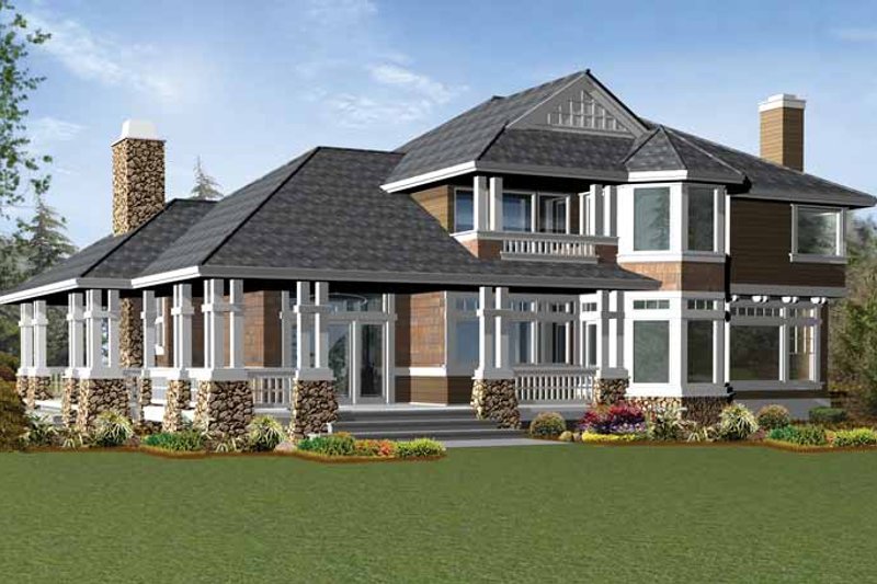 Dream House Plan - Exterior - Rear Elevation for Craftsman House Plan #132-233 - 4 bed, 2.5 bath