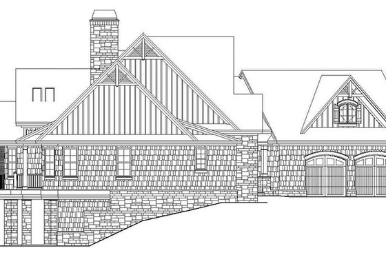 Exterior - Other Elevation 1 for Craftsman House Plan #929-970 - 4 bed, 4 bath