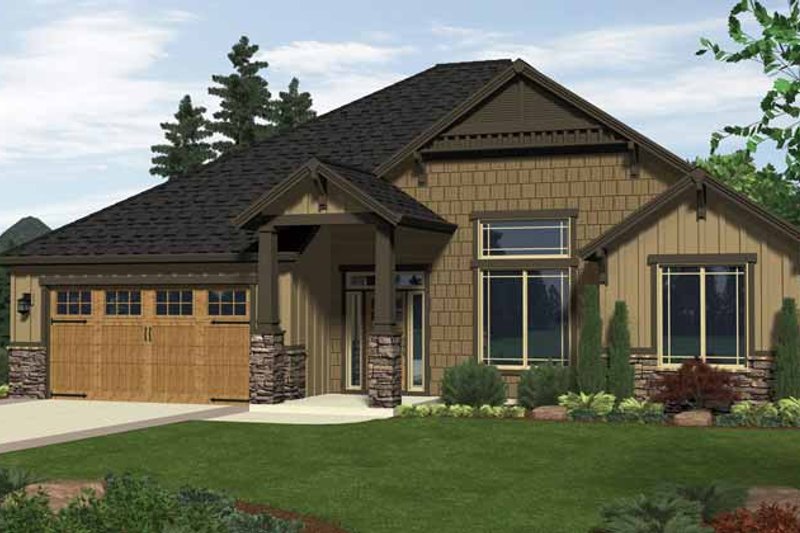 Architectural House Design - Craftsman Exterior - Front Elevation Plan #943-9