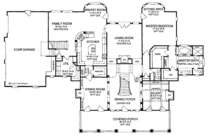 Home Plan - Floor Plan - Main Floor for Classical House Plan #952-249 - 4 bed, 3.5 bath