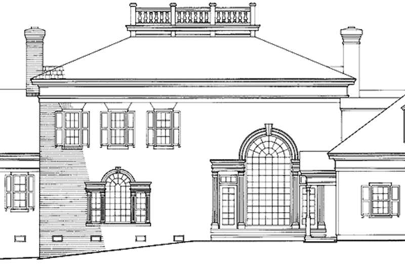 Dream House Plan - Exterior - Rear Elevation for Classical House Plan #137-300 - 4 bed, 4.5 bath