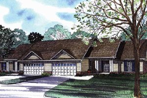 Ranch Exterior - Front Elevation Plan #17-3070