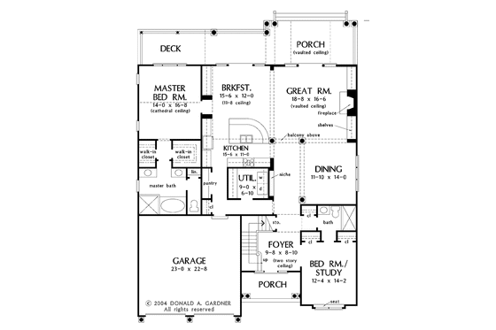 Floor Plan - Main Floor for Traditional House Plan #929-740 - 4 bed, 3 bath