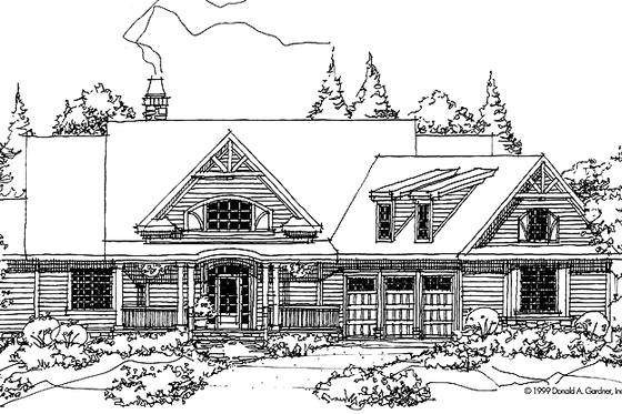 Exterior - Front Elevation 4 for Country House Plan #929-441 - 4 bed, 3.5 bath
