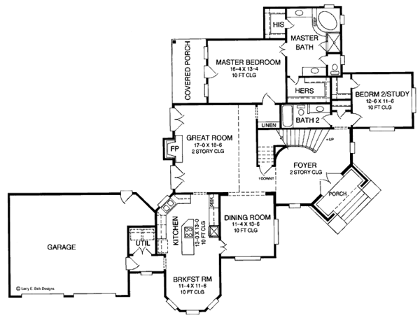 Dream House Plan - Tudor Floor Plan - Main Floor Plan #952-261