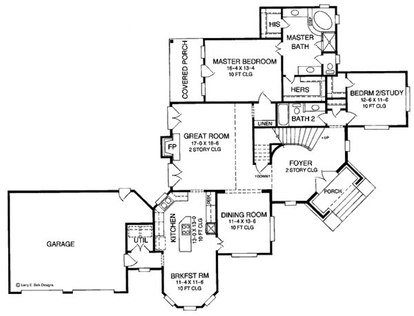House Plan Design - Tudor Floor Plan - Main Floor Plan #952-261
