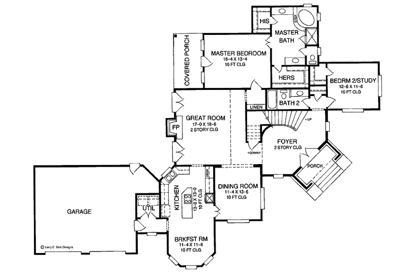 Dream House Plan - Floor Plan - Main Floor for Tudor House Plan #952-261 - 5 bed, 3 bath