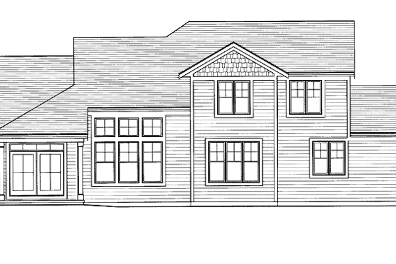 Home Plan - Exterior - Rear Elevation for Craftsman House Plan #46-795 - 4 bed, 2.5 bath