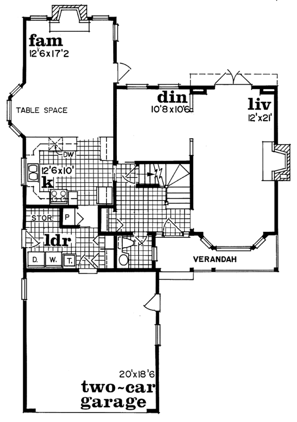 Home Plan - Country Floor Plan - Main Floor Plan #47-975