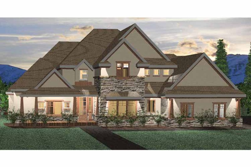 Architectural House Design - Exterior - Front Elevation 3 for Craftsman House Plan #937-2 - 4 bed, 3 bath