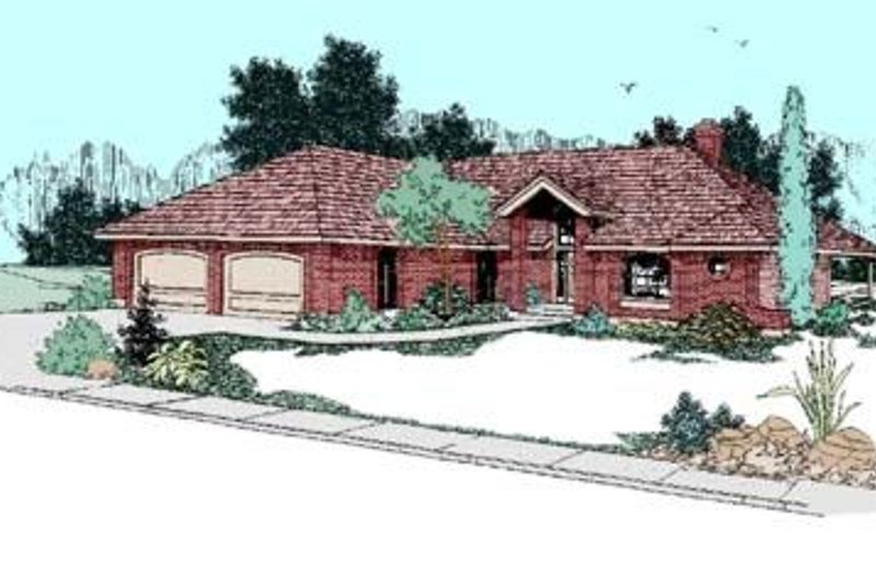 Architectural House Design - Bungalow Exterior - Front Elevation Plan #60-394