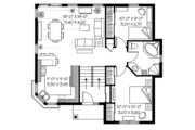 European Style House Plan - 2 Beds 1 Baths 949 Sq/Ft Plan #23-2387 