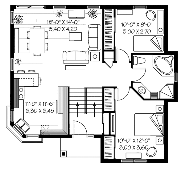 Dream House Plan - European Floor Plan - Main Floor Plan #23-2387