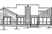 Contemporary Style House Plan - 3 Beds 2 Baths 1873 Sq/Ft Plan #72-1065 Exterior 