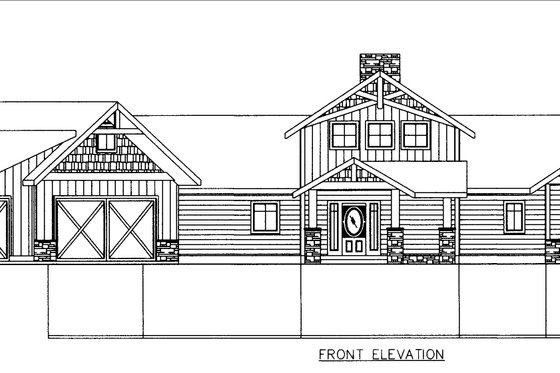 Exterior - Front Elevation 3 for Craftsman House Plan #117-1115 - 3 bed, 3 bath