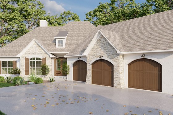 Exterior - Front Elevation 5 for European House Plan #923-300 - 4 bed, 2.5 bath
