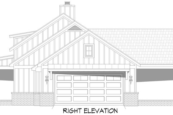 Exterior - Other Elevation 1 for Farmhouse House Plan #932-1220 - 3 bed, 2.5 bath