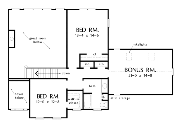 Architectural House Design - Country Floor Plan - Upper Floor Plan #929-378