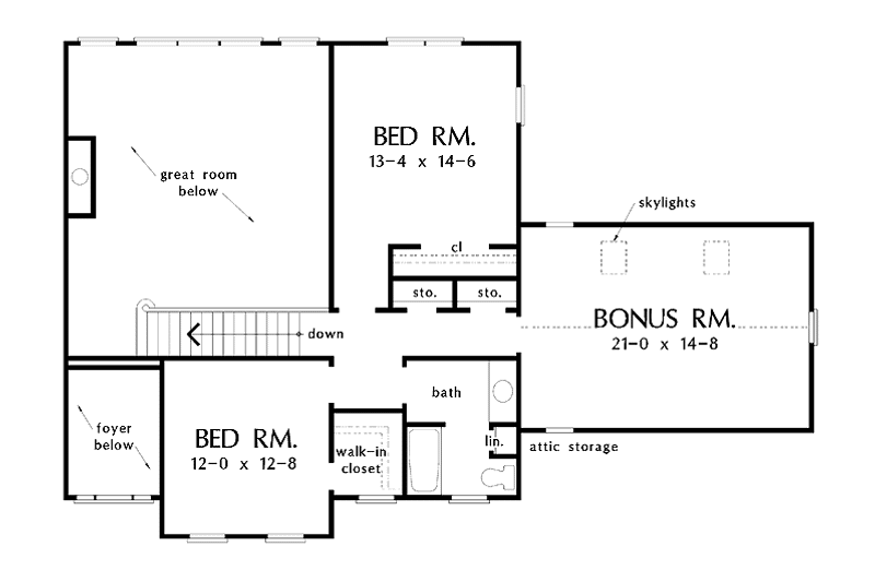 Dream House Plan - Floor Plan - Upper Floor for Country House Plan #929-378 - 3 bed, 2.5 bath