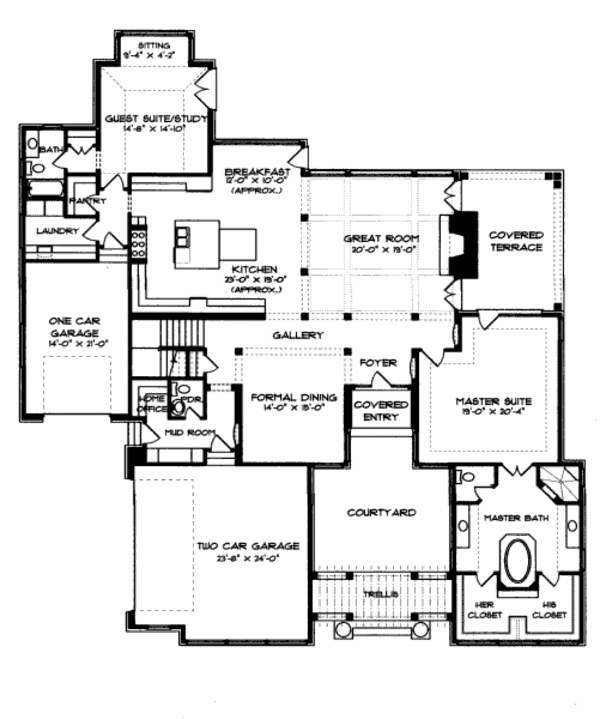 Craftsman Floor Plan - Main Floor Plan #413-836