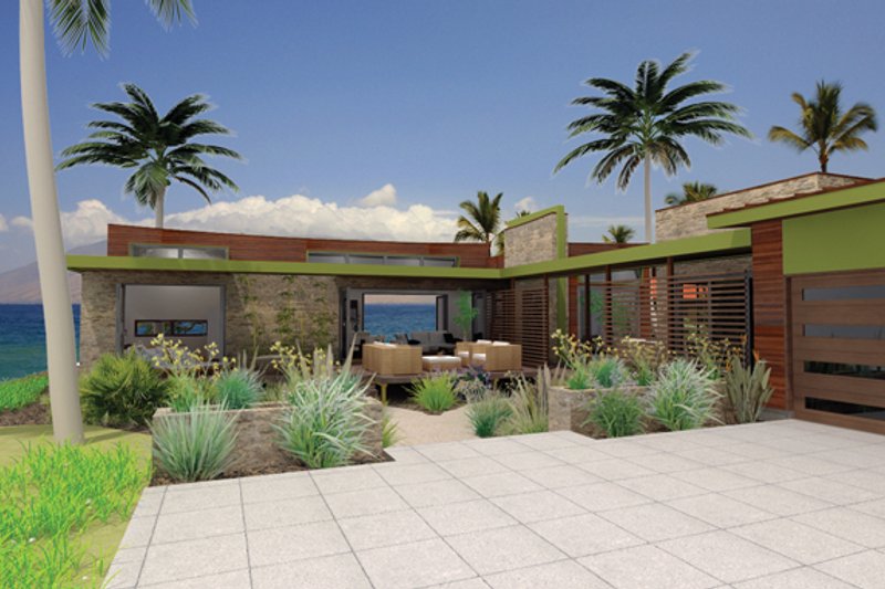Architectural House Design - Exterior - Front Elevation 7 for Contemporary House Plan #484-12 - 3 bed, 3 bath