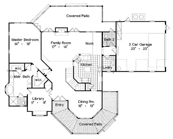 Architectural House Design - Victorian Floor Plan - Main Floor Plan #417-679