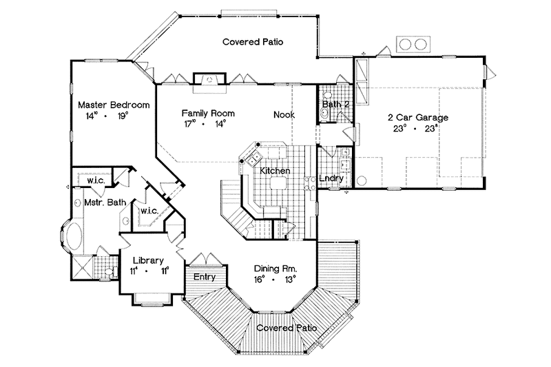 Home Plan - Floor Plan - Main Floor for Victorian House Plan #417-679 - 3 bed, 2.5 bath
