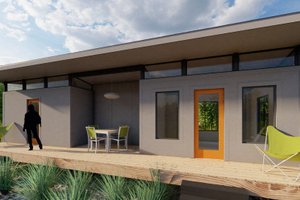 Exterior - Front Elevation 4 for Modern House Plan #449-20 - 2 bed, 1 bath