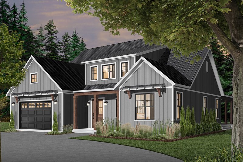 House Blueprint - Exterior - Front Elevation 4 for Farmhouse House Plan #23-2690 - 4 bed, 3.5 bath