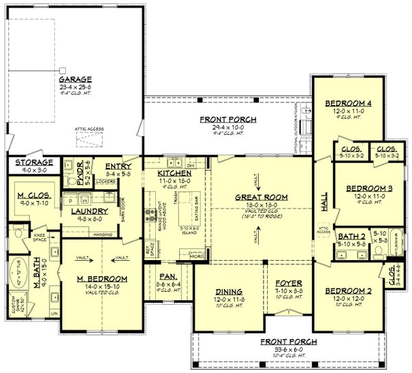 Farmhouse Floor Plan - Main Floor Plan #430-331