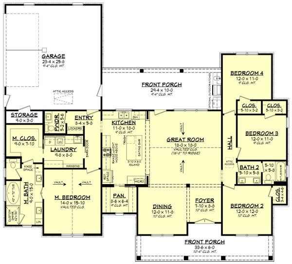 Farmhouse Floor Plan - Main Floor Plan #430-331