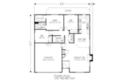 Craftsman Style House Plan - 3 Beds 2 Baths 1257 Sq/Ft Plan #53-109 