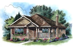 Traditional Exterior - Front Elevation Plan #18-1040
