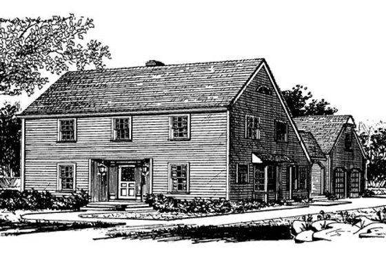 Exterior - Other Elevation for Colonial House Plan #315-109 - 4 bed, 3.5 bath