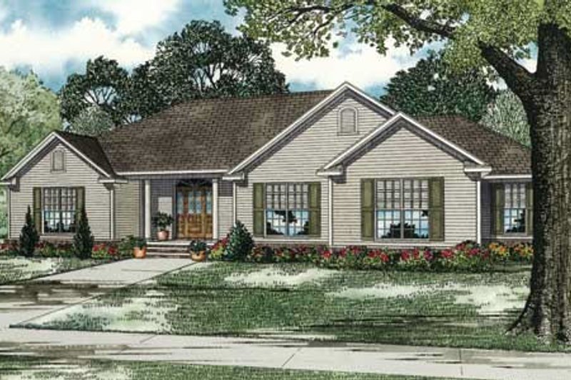 Home Plan - Traditional Exterior - Front Elevation Plan #17-2293