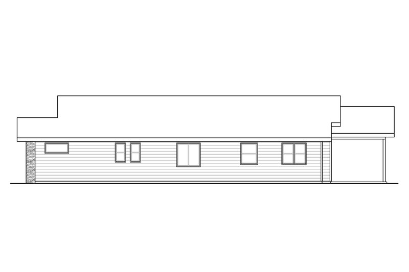 House Design - Exterior - Other Elevation 1 for Modern House Plan #124-1261 - 3 bed, 2.5 bath