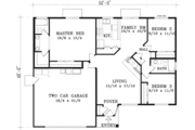 Ranch Style House Plan - 3 Beds 2 Baths 1385 Sq/Ft Plan #1-1242 