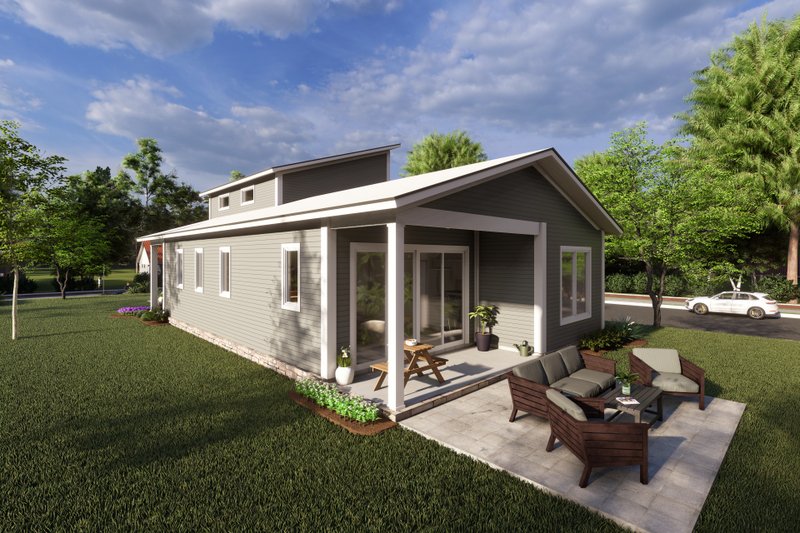 House Blueprint - Exterior - Other Elevation 4 for Modern House Plan #513-2219 - 3 bed, 2.5 bath