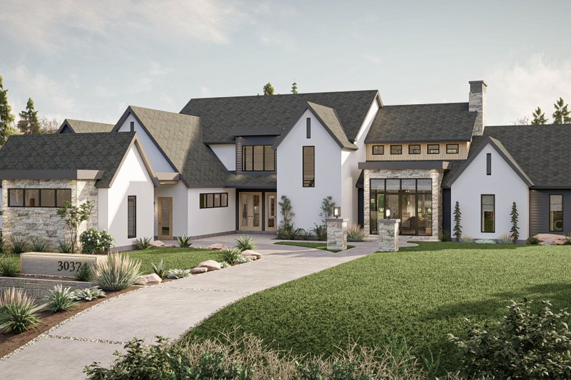 Dream House Plan - Modern Exterior - Front Elevation Plan #455-520