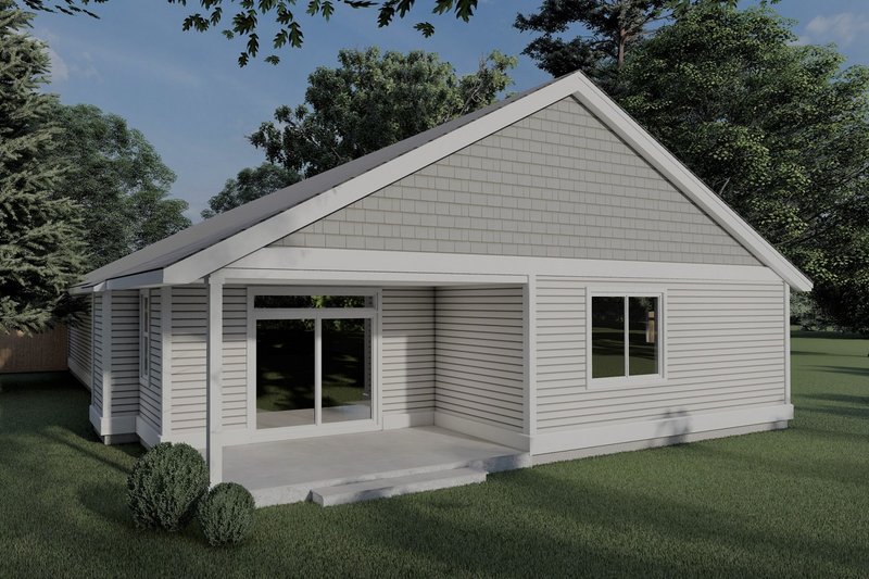 House Plan Design - Exterior - Rear Elevation for Craftsman House Plan #53-607 - 3 bed, 2 bath