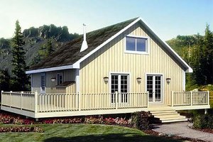 Cabin Exterior - Front Elevation Plan #312-877