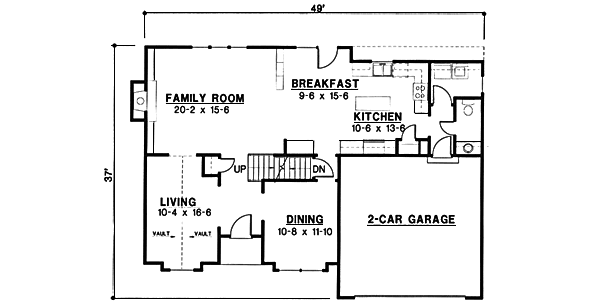 European Floor Plan - Main Floor Plan #67-118
