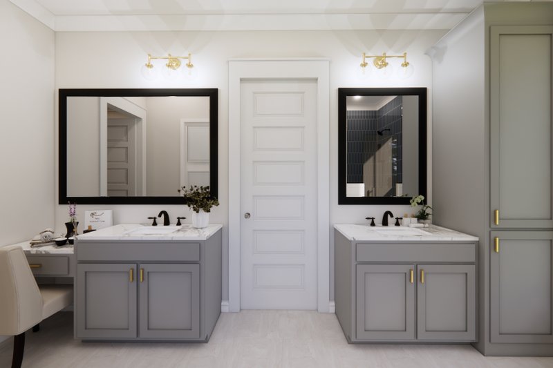 House Blueprint - Interior - Master Bathroom 1 for Farmhouse House Plan #1074-44 - 3 bed, 2.5 bath