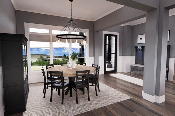 Interior - Dining Room for Farmhouse House Plan #51-1222 - 4 bed, 3.5 bath
