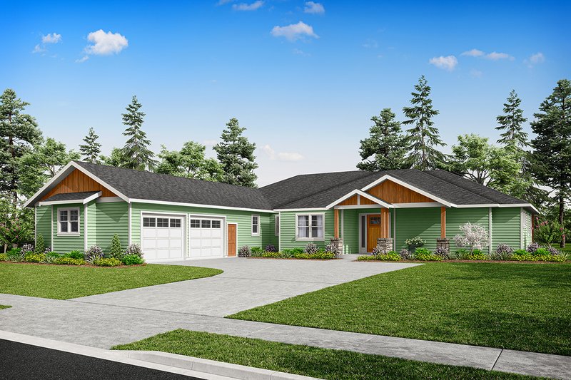 Dream House Plan - Craftsman Exterior - Front Elevation Plan #124-1349