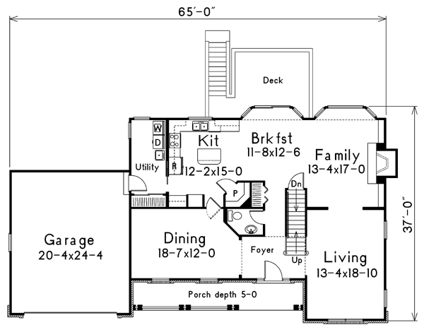 European Floor Plan - Main Floor Plan #57-176