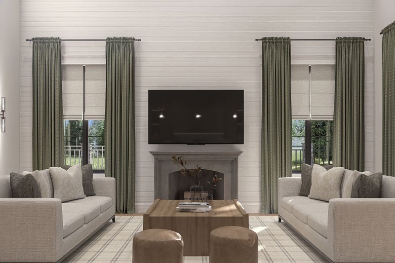 Dream House Plan - Interior - Family Room for Cottage House Plan #455-802 - 4 bed, 3.5 bath