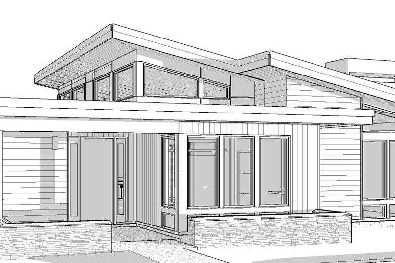 Architectural House Design - Exterior - Other Elevation 2 for Modern House Plan #895-176 - 3 bed, 2.5 bath