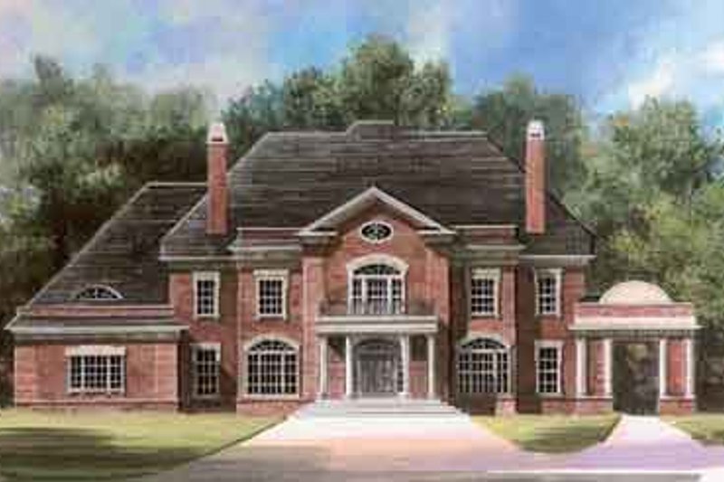Architectural House Design - Colonial Exterior - Front Elevation Plan #119-161