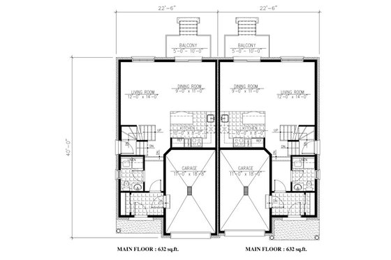 Floor Plan - Main Floor for Traditional House Plan #138-348 - 6 bed, 4.5 bath